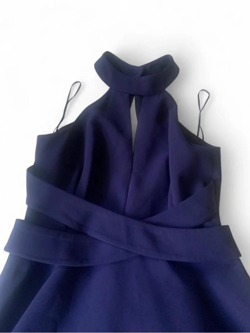 C/MEO breaking heart Collective halter cocktail navy dress Size S